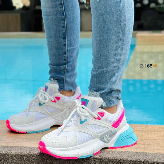 TENIS AMIRI ROSA X AZUL